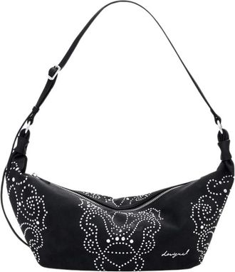 Desigual Zwarte Dames Handtas met Studs - Dames - Schoudertassen - Veelkleurig - ONE Size - Tassen
