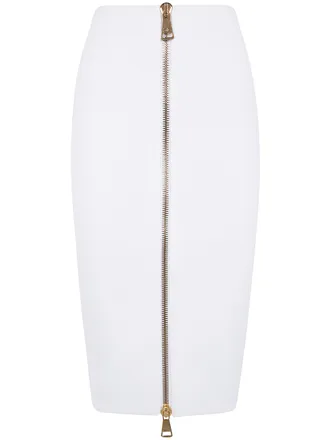 Elisabetta Franchi Skirt Zippered Gk28b66e2 360 Avorio