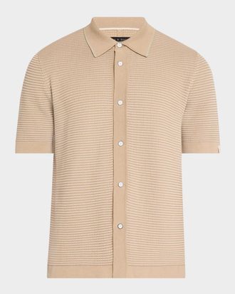 Rag & Bone Mens Jonah Textured Stripe Button-Down Shirt