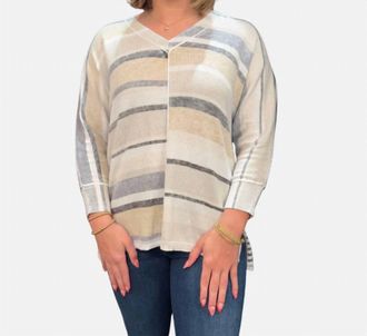 Elliott Lauren Stripe Knit Top In Natural