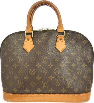 Louis Vuitton Alma Handbag Monogram Canvas Brown Canvas Handbag (Pre-Owned)