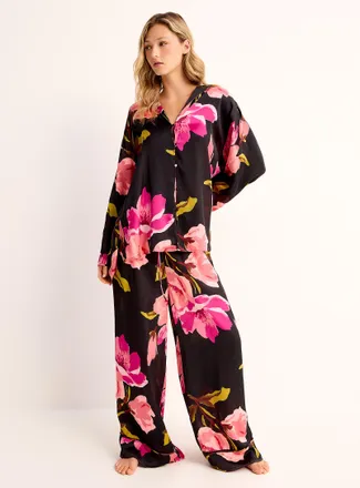 Free People Womens Dreamy Days floral satiny pyjama set