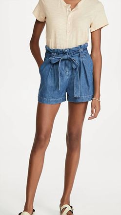 L'agence Hillary Paperbag Shorts In Concord