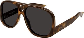 Saint Laurent Unisex Black Aviator Sunglasses SL652/F 002