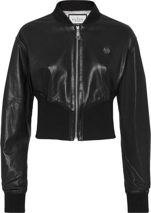 Philipp Plein Leren Bomber