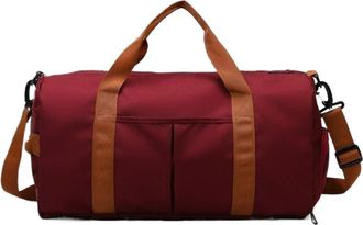 Generic Large capacity travel bag, luggage, dry wet separation, Compatible For sports, weekend vacations, and leisure use(Burgundy)