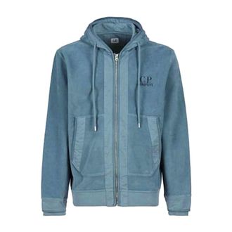 C.P. Company Zip-throughs, male, Blue, Size: XS Stylish Knitwear for Men