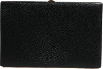 Dolce & Gabbana Leren Clutch met Gouden Frame - Dames - Clutches - Zwart - ONE Size - Leer - Tassen