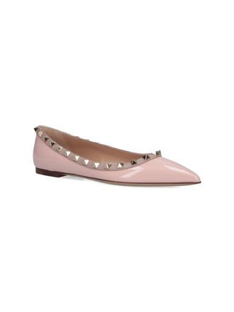Valentino Garavani Womens Flat Shoes Pink Upper: Calf Leather