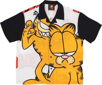 Iuter Witte Garfield korte mouwen overhemd - Heren - Korte mouwen Overhemden - Veelkleurig - M - Overhemden
