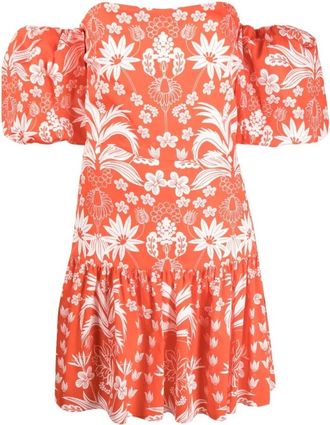 Borgo De Nor Kleedjes - Dames - Zomerkleedjes - Oranje - L - Kleedjes
