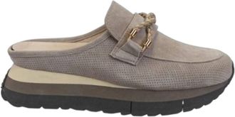 Naked Feet Womens Polo Loafers In Taupe