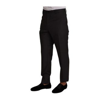 Dolce & Gabbana Wool Broeken Classic Fit - Heren - Broeken - Grijs - Maat: 4XL Wol