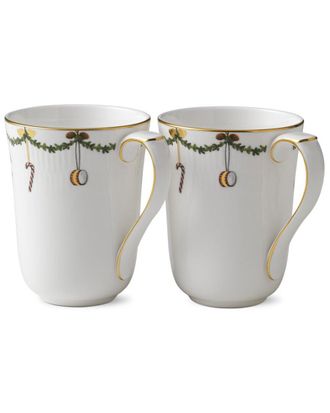 ROYAL COPENHAGEN Star Fluted Christmas Mug Set