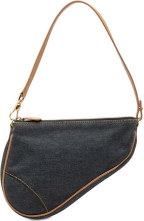 Dior Pre-owned Dior Mini Denim Saddle Pochette Ladies 9HZP4L17IB0JDO09