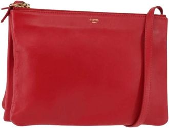 Celine Pre-owned Cross Body Bags, female, Red, Size: ONE SIZE Pre-owned Vintage Leather Cross Body Bag