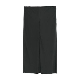 Ami Midi Skirts, female, Black, Size: S Slit Skirt