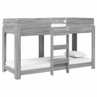 vidaXL Cama Litera Para Ni&ntilde;os Gris Sonoma 75 X 190 Cm Vidaxl