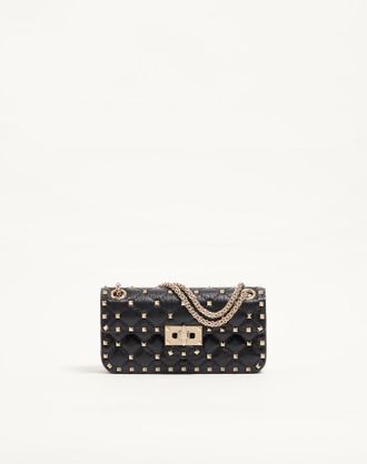 Valentino Garavani Borsa Piccola A Spalla Valentino Garavani Rockstud Spike In Capretto Donna NERO UNI