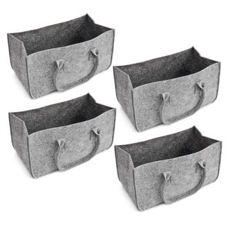 OEM 4 Bolsos De Fieltro, Bolsas De Almacenamiento De Fieltro, Bolsas De Compras De Gran Capacidad - Gris
