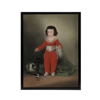 Artery8 Red Manuel Portrait Francisco Goya Framed Canvas Wall Art Print | Size: W24 x H32
