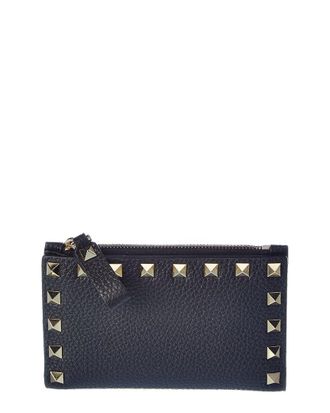 Valentino Rockstud Leather Card Case