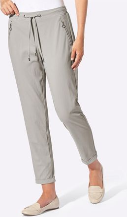 Casual Looks Schlupfhose CASUAL LOOKS, Damen, Gr. 36, Normalgr&ouml;ssen, hellgrau, 94% Polyamid, 6% Elasthan, Hosen Schlupfhose