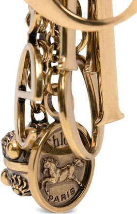 Chlo&eacute; Symbols Gold-Tone Charm Key Case - Gold
