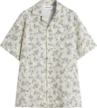 Lanvin Short-Sleeved Shirt with All-Over Floral Print