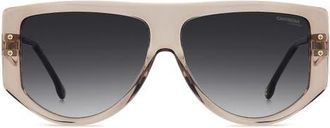 Carrera 59mm Square Sunglasses in Nude/Dark Grey Sf at Nordstrom