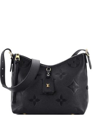 Louis Vuitton CarryAll Monogram Empreinte Giant PM hobo bag - women - Calf Leather - One Size - Black