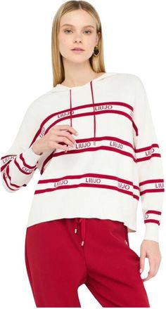 Liu Jo Ecs Maglia Chiusa M/L - Dames - Hoodies - Wit - L - Polyester - Hoodies & sweatvesten