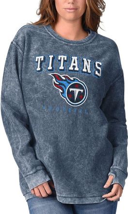 G-III 4Her by Carl Banks Womens G-III 4Her by Carl Banks Navy Tennessee Titans Comfy Cord Pullover Sweatshirt at Nordstrom, Size Xx-Large