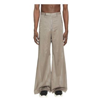 Rick Owens Wide Trousers, male, Brown, Size: L Tailored Wide Belas