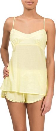 Everyday Ritual Lily Daisy Camisole Short Pajamas in Limoncello at Nordstrom, Size Xx-Large
