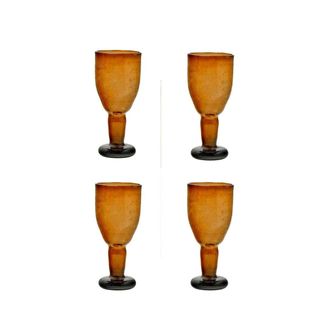 BITOSSI HOME Juego de Vasos de Vidrio H.15 &Aacute;mbar