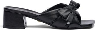 Stuart Weitzman Sofia 45 Slide - Dames - Muiltjes - Zwart - 36 1/2 EU - Leer - Schoenen