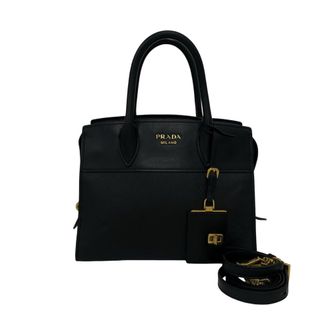 Prada Black Leather Handbag Shoulder Bag Tote Bag (Pre-Owned)