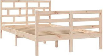 vidaXL Vidaxl - 3101278 Bed Frame without Mattress Solid Wood 120x200 cm (810425+814184)