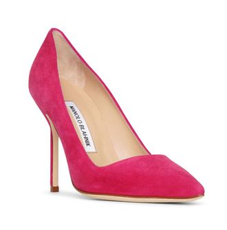 Manolo Blahnik BB 105 dark pink suede pumps Size 36.5