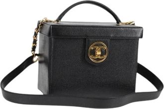 Chanel Pre-owned Handtas - Dames - Vintage Handtas - Zwart - ONE Size - Leer - Vintage