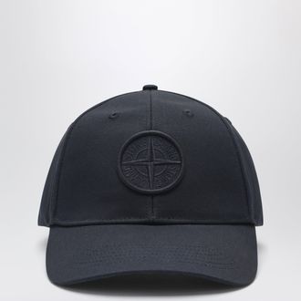 Stone Island Cappello da baseball blu navy con logo