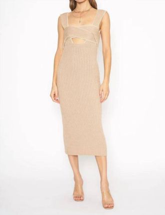 4SI3NNA Athena Dress In Tan