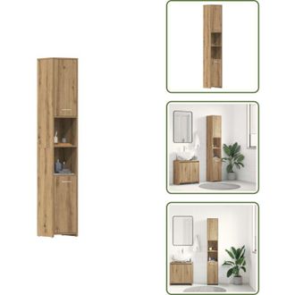 vidaXL The Living Store Mobile da Bagno Rovere Artigianale 30x30x183,5 cm in tecnico - Armadio da bagno