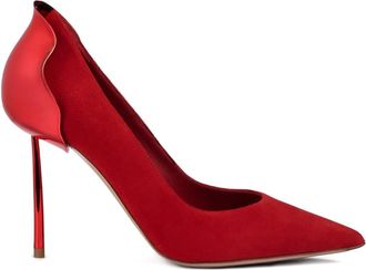 Le Silla 100 mm Petalo metallic pumps - Rood