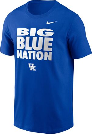 Nike Kentucky Sideline Slogan Nike Mens Dri-FIT College Long-Sleeve T-Shirt in Blue | 02ET4EVNKY-H2B