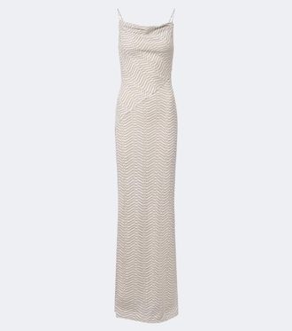 Missoni Vestido largo de lam&eacute; con zigzag