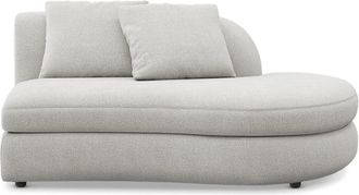 Castlery Fable Right Chaise Customized, Performance Fleece, Medium Grey, Ultra Deep Seats, Spill Resistant