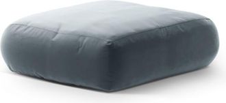 CXL by Christian Lacroix Puf de terciopelo azul grisáceo