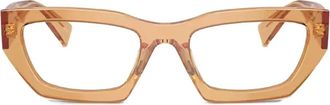 Miu Miu Eyewear Occhiali con montatura geometrica - Arancione